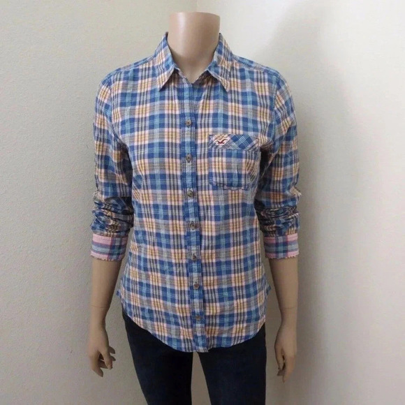 Hollister Plaid Shirt Size Small Button Down - Picture 1 of 4